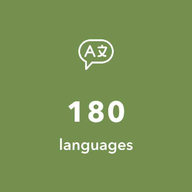 180 languages